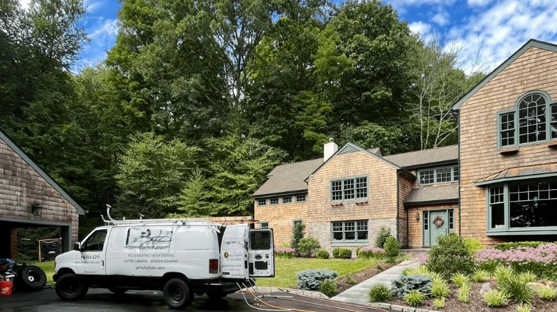 Westlake Power Washing power washing crew working in Rocky River, OH